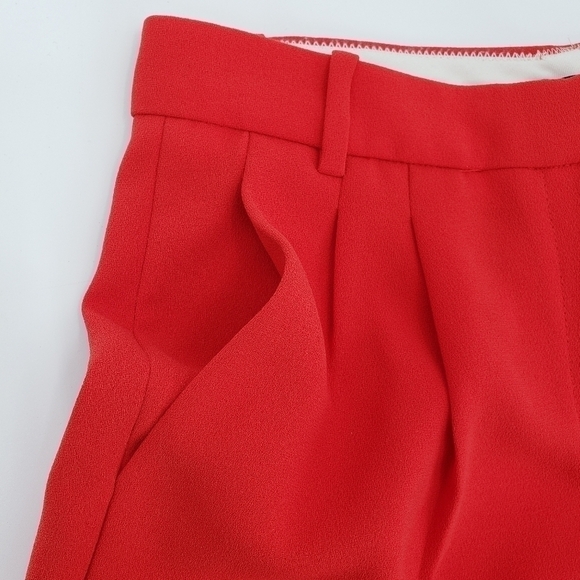 J. Crew Women's Pleaed Red Dress Shorts - Picture 2 of 7